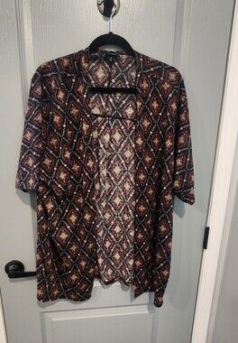 Open Front Women's Kimono Cardigan -  Multi Color